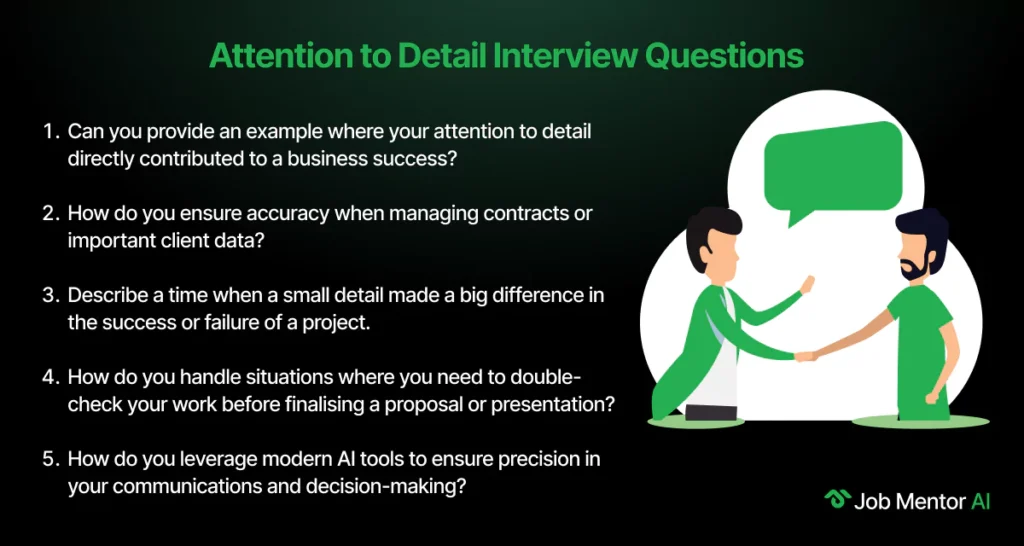Attention to Detail Interview Questions-Business Development Manager