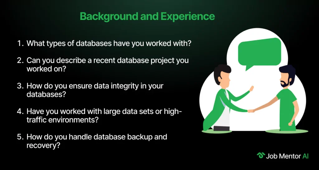 Background and Experience-Database Administrator