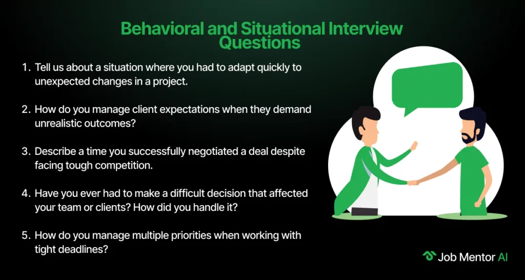 Behavioral and Situational Interview Questions-Business Development Manager