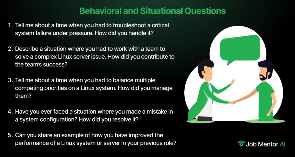Behavioral and Situational Questions--Linux System Administrator