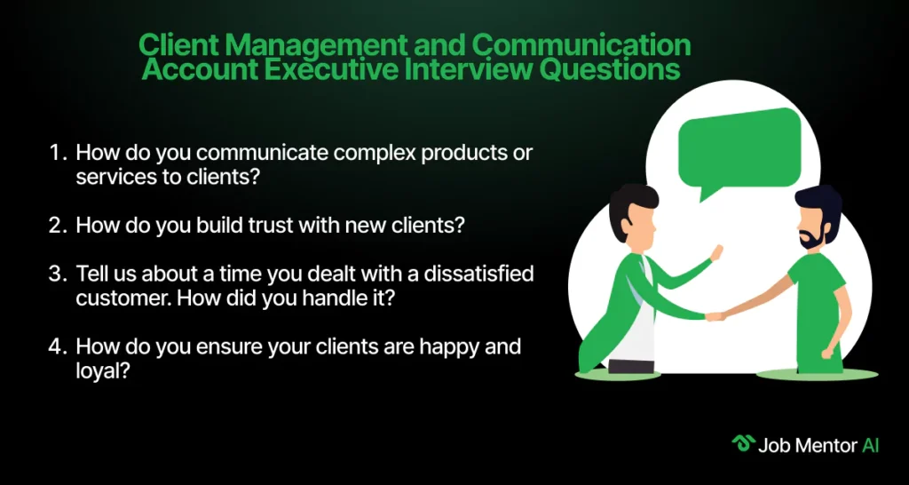Client Management and Communication Account Executive Interview Questions