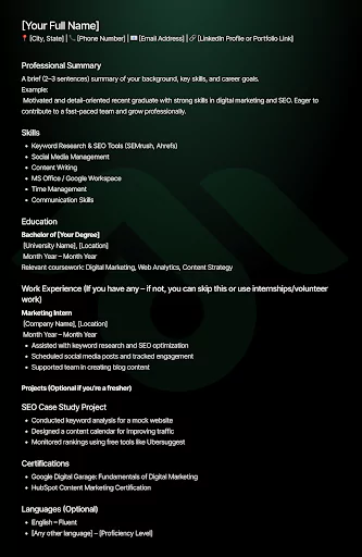 Example of a Resume