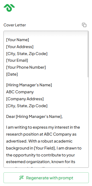 How to write a cover letter for a research position