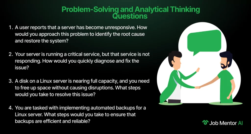 Problem-Solving and Analytical Thinking Questions-Linux System Administrator