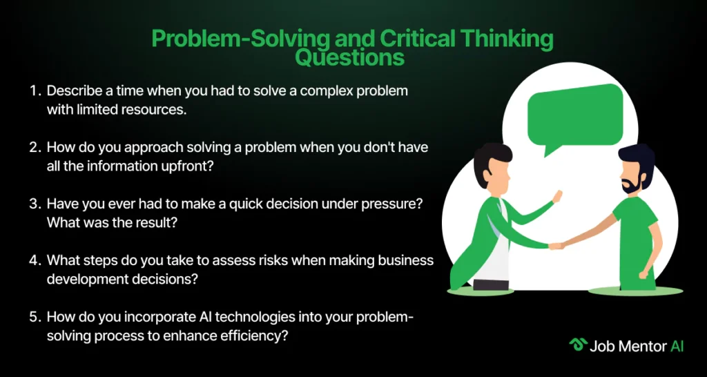 Problem-Solving and Critical Thinking Questions-Business Development Manager