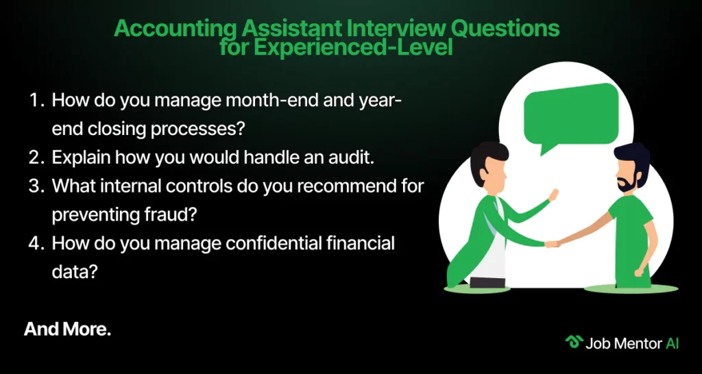 Accounting Assistant Interview Questions for Experienced-Level