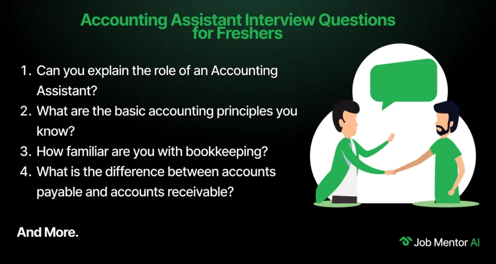 Accounting Assistant Interview Questions for Freshers