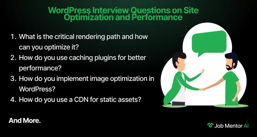 WordPress Interview Questions on Site Optimization and Performance
